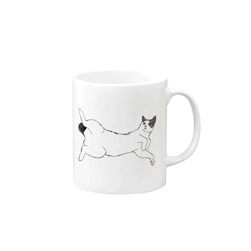 BndCのやわねこ（サバトラ） Mug :right side of the handle