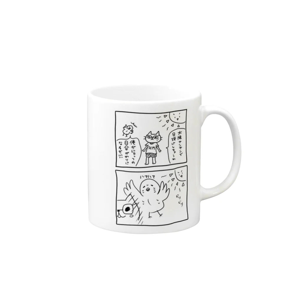 ke☆chanのにゃっつ四コマ Mug :right side of the handle