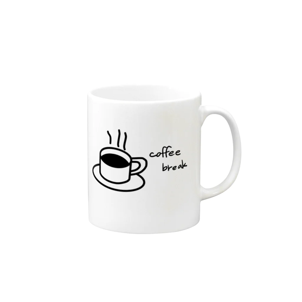ハナのお店のコーヒーブレイク Mug :right side of the handle