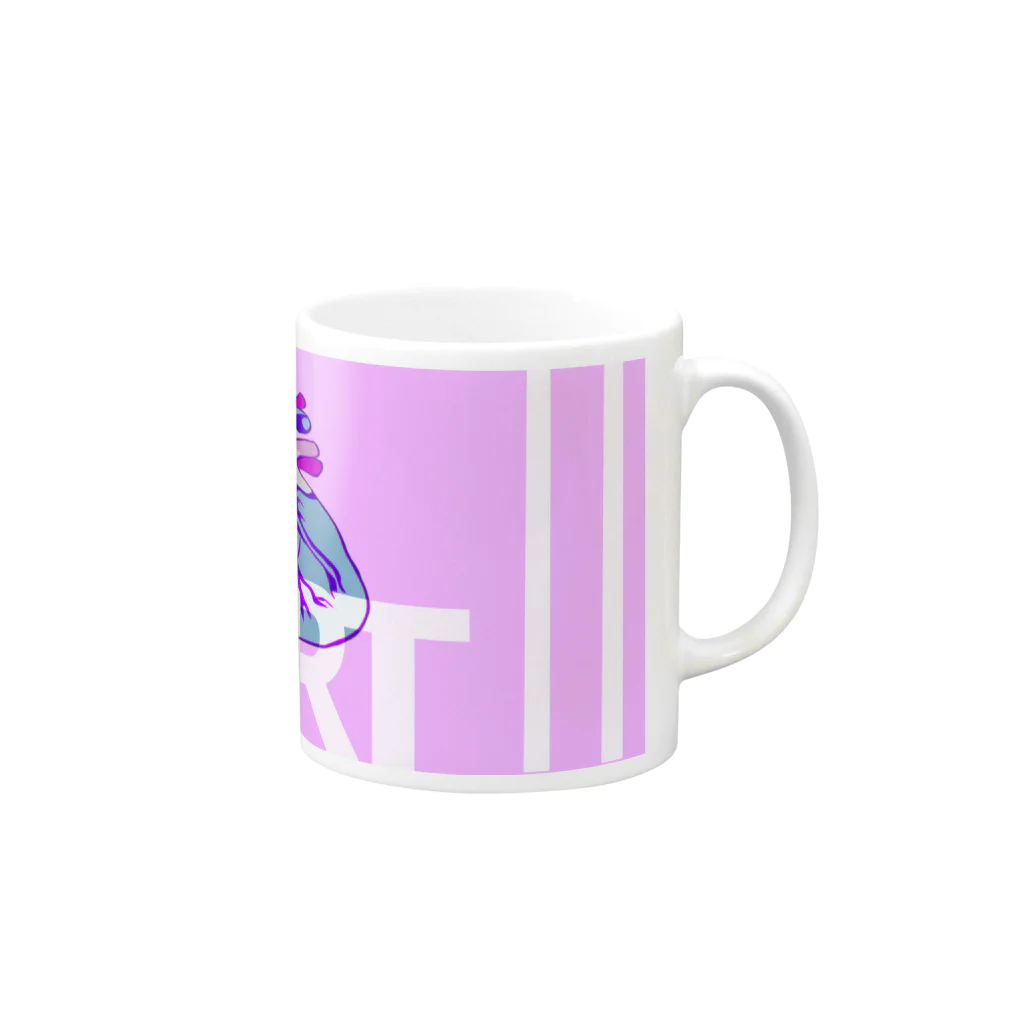 paleのはーーと Mug :right side of the handle