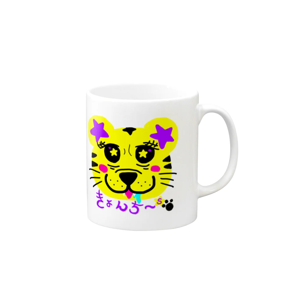 SmileyStar'Sのきょんち画伯 Mug :right side of the handle