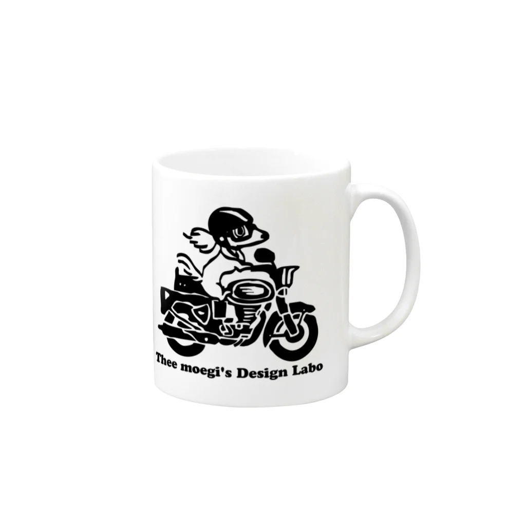 Thee moegi's Design LaboのMONO DOG ヴィンテージバイク Mug :right side of the handle