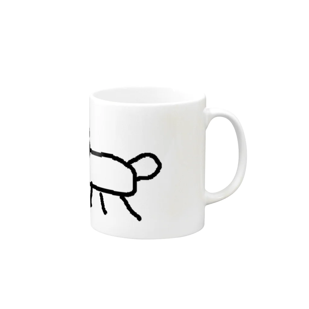 やなぎのねこっぽい Mug :right side of the handle