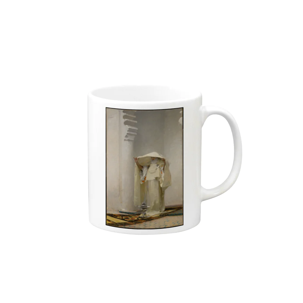 世界の絵画アートグッズのジョン・シンガー・サージェント《アンバーグリスの煙》1880年 Mug :right side of the handle