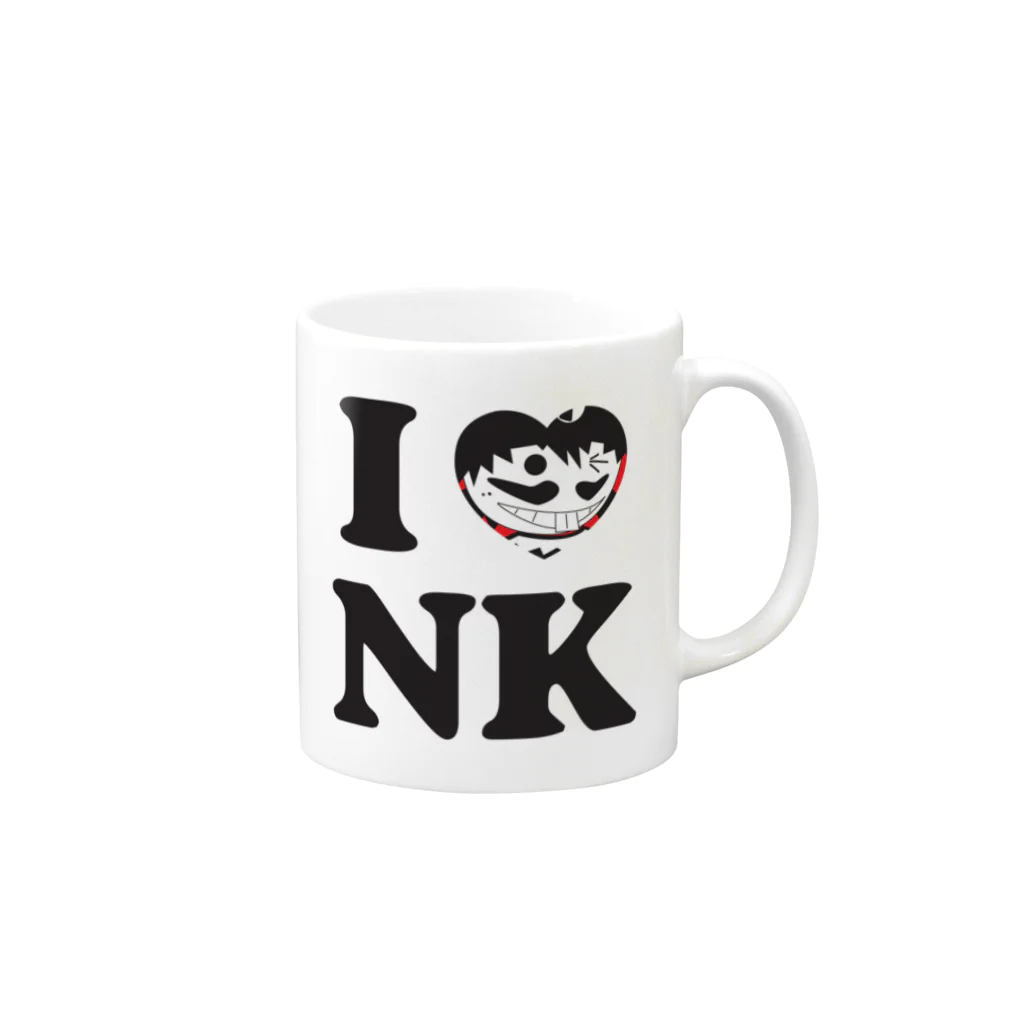 THENATURALKILLERSオンデマンドのI♡NK マグカップの取っ手の右面