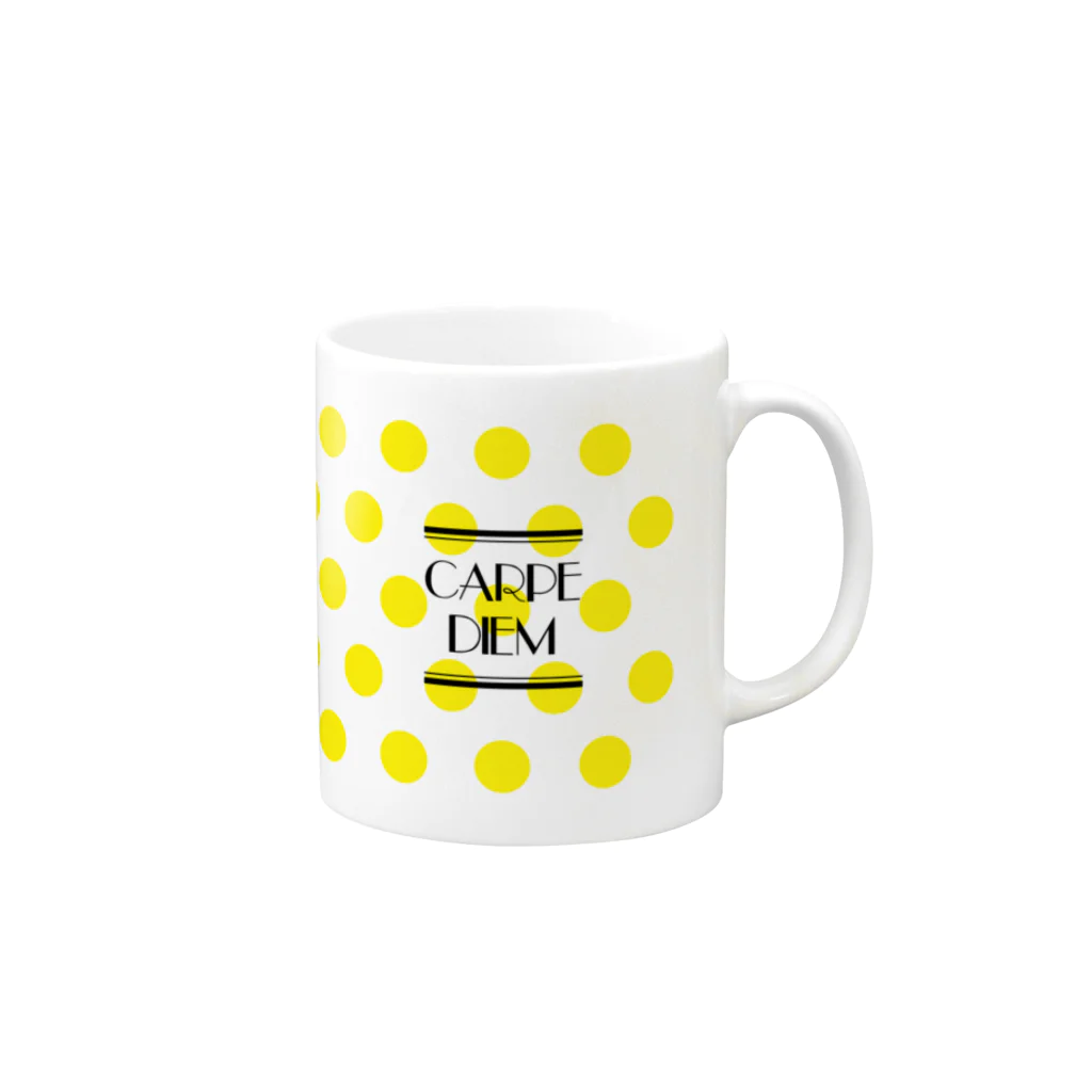 carpe diemのcarpe diem マグカップ Mug :right side of the handle