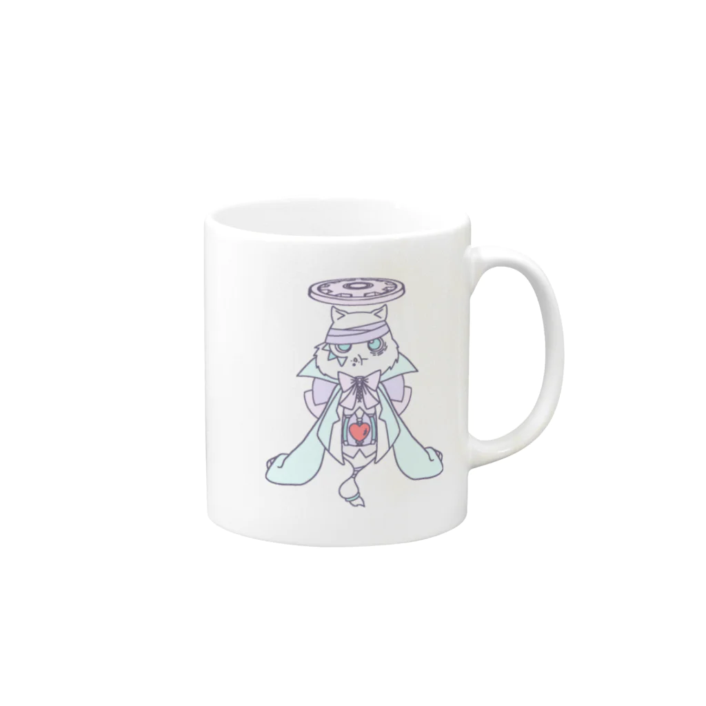 ブルー市民のゆめかわクリオネ Mug :right side of the handle