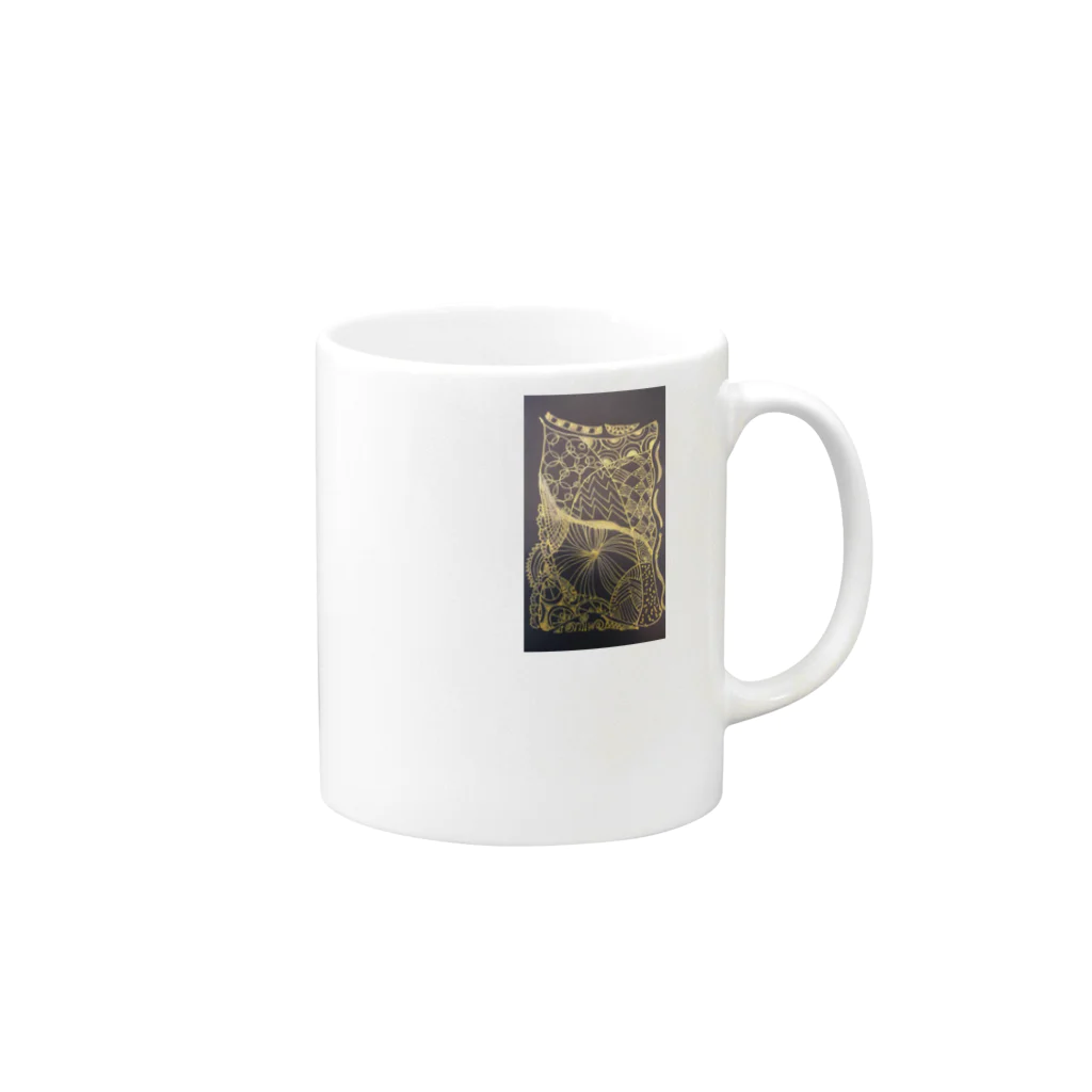 majikana のgoldheart Mug :right side of the handle