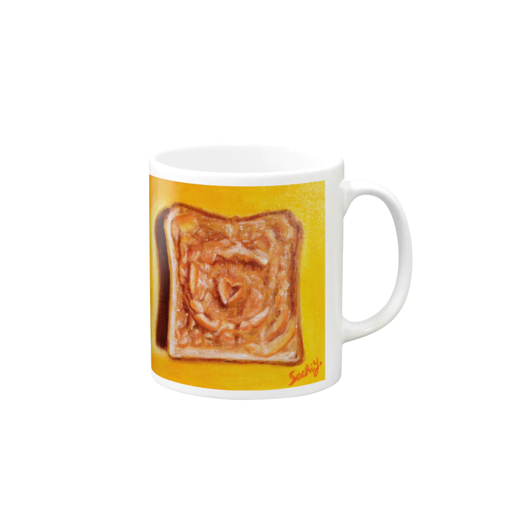 SachiYoshimotoの"C" on Toast Mug :right side of the handle