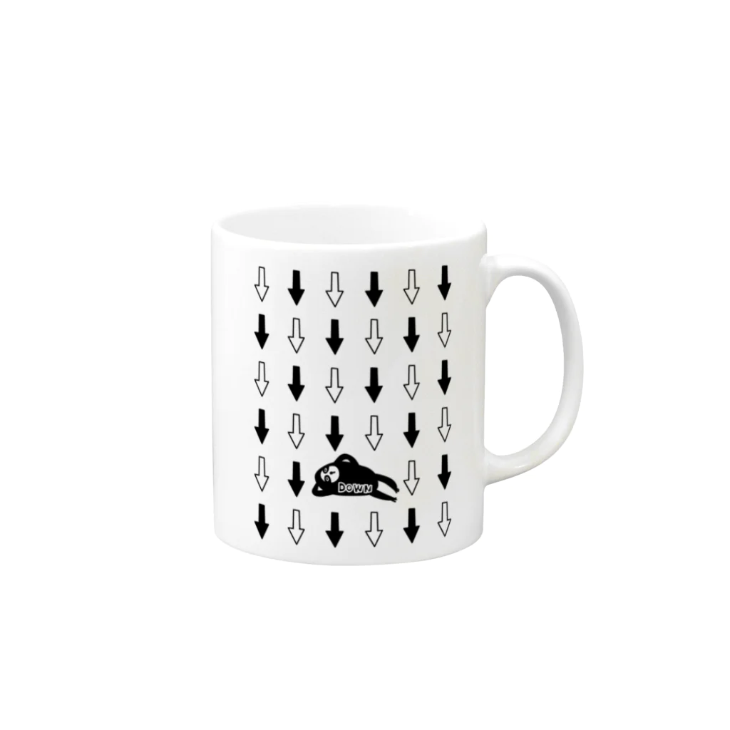 麦畑のやる気が下がる服 Mug :right side of the handle