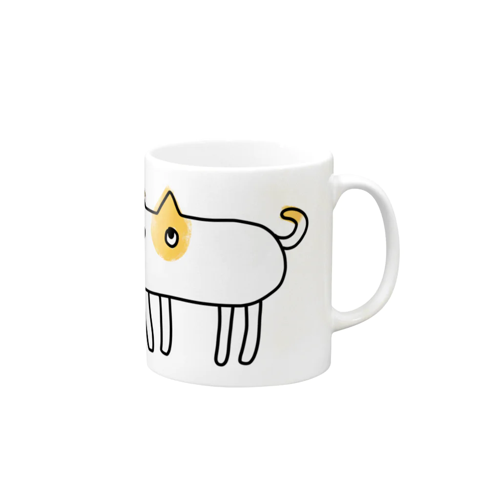 ミケネコFactoryのねこ Mug :right side of the handle