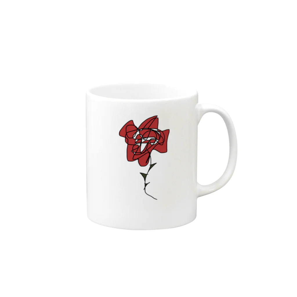 joyntのthinking rose Mug :right side of the handle
