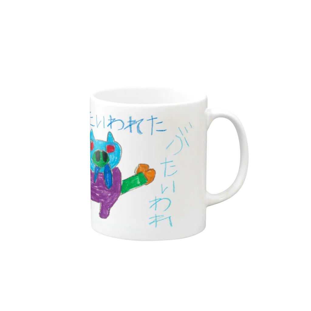 futaba_npoのぶたと言われたぶた Mug :right side of the handle