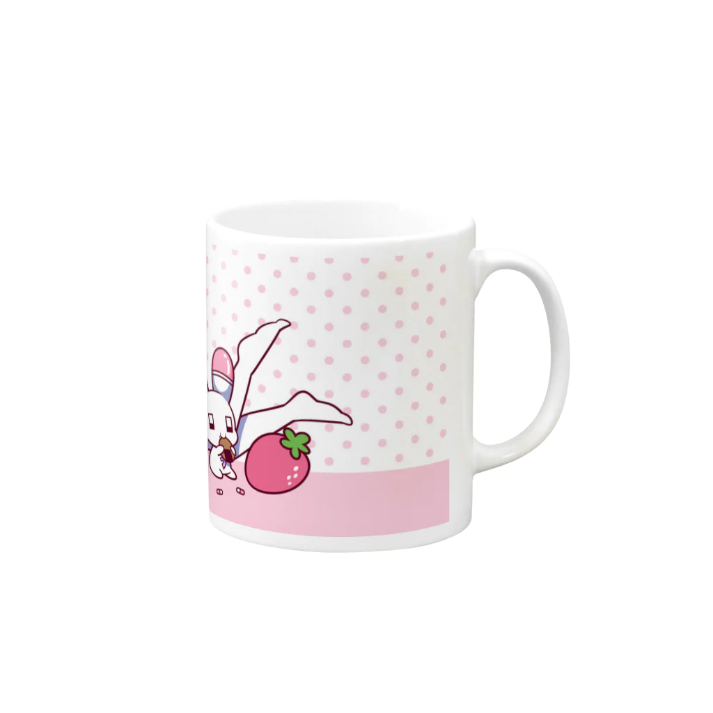 💗江崎びす子officialスズリ💗のメンヘラチャンねそべり Mug :right side of the handle