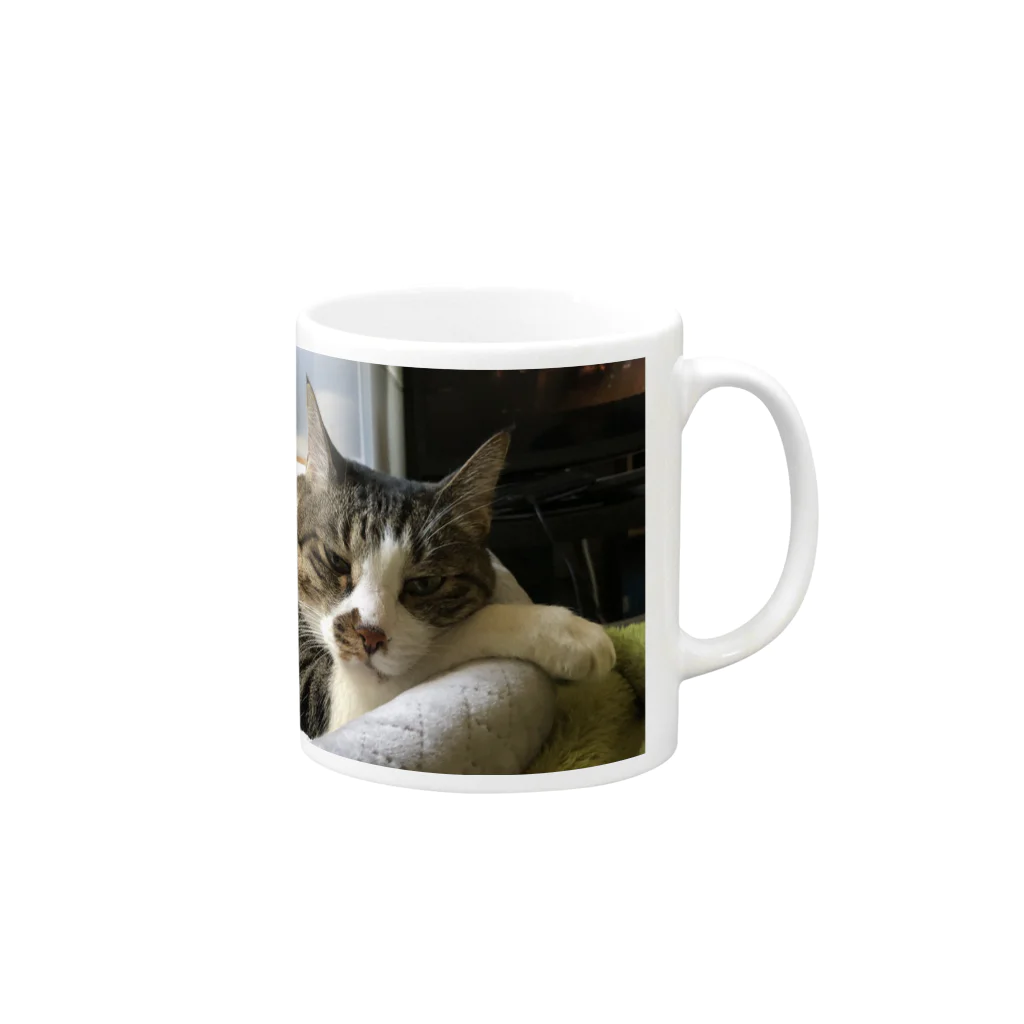 よみちの不機嫌猫ちゃん Mug :right side of the handle