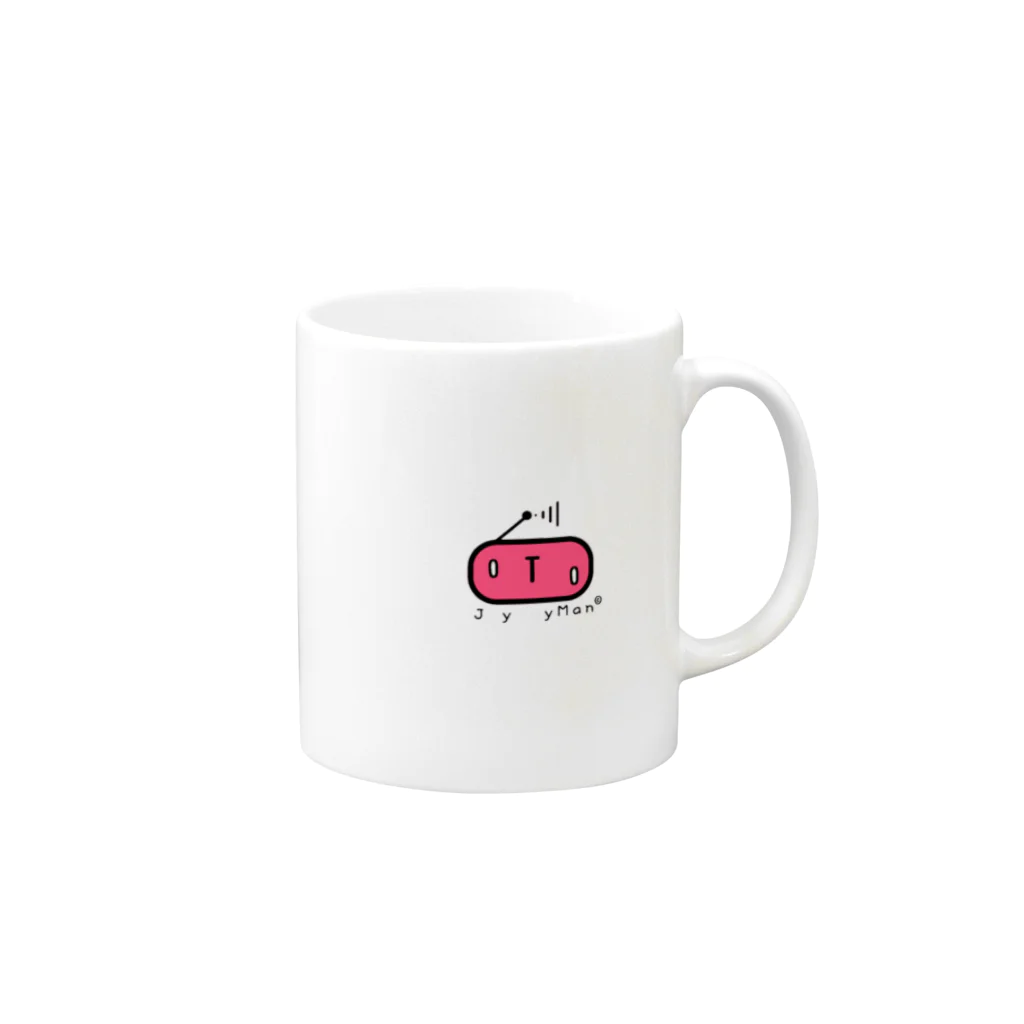 Osa5aru✴︎Market(おささる)のJoyToyMan©︎ Pink Mug :right side of the handle