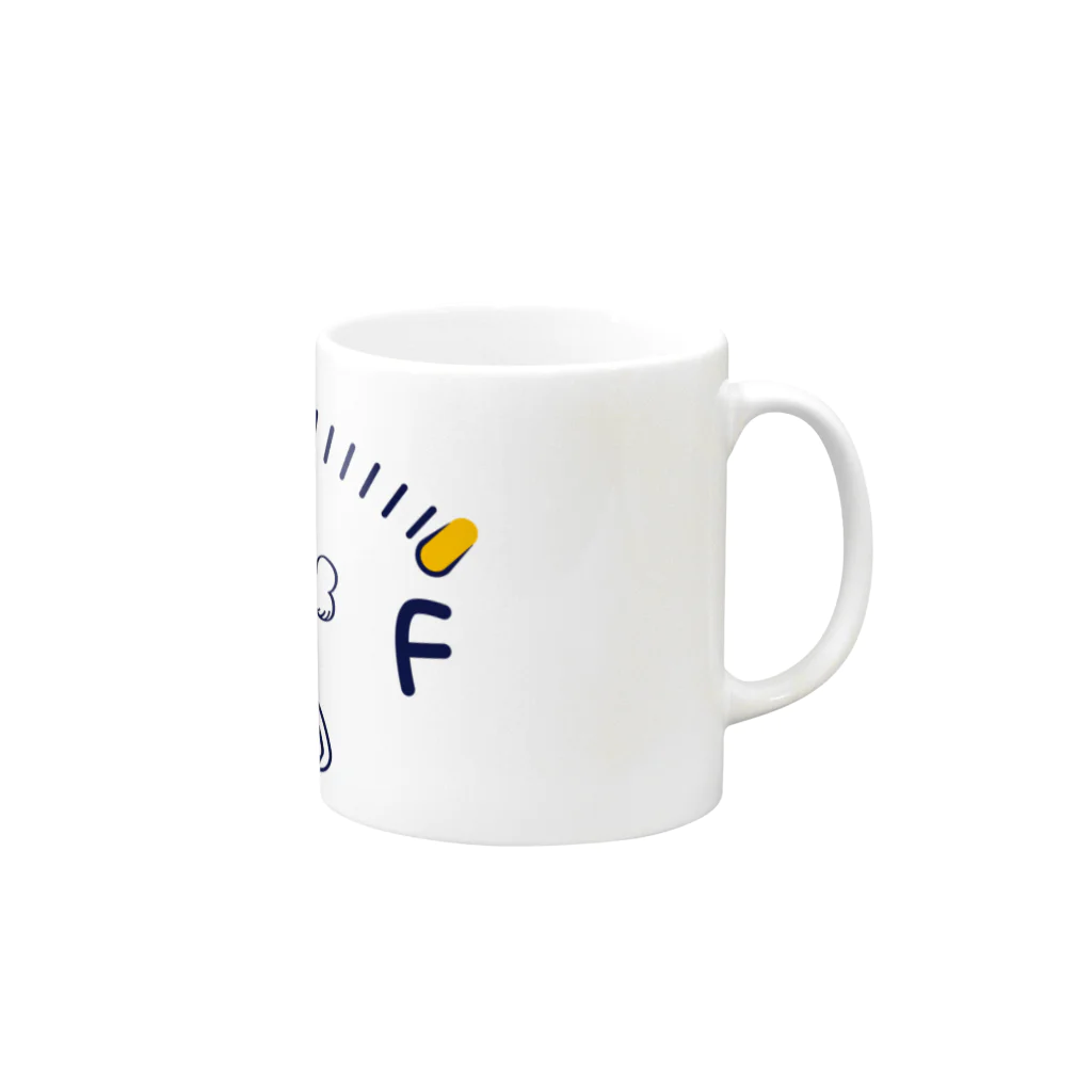 イラスト MONYAAT のHungry gauge M Mug :right side of the handle