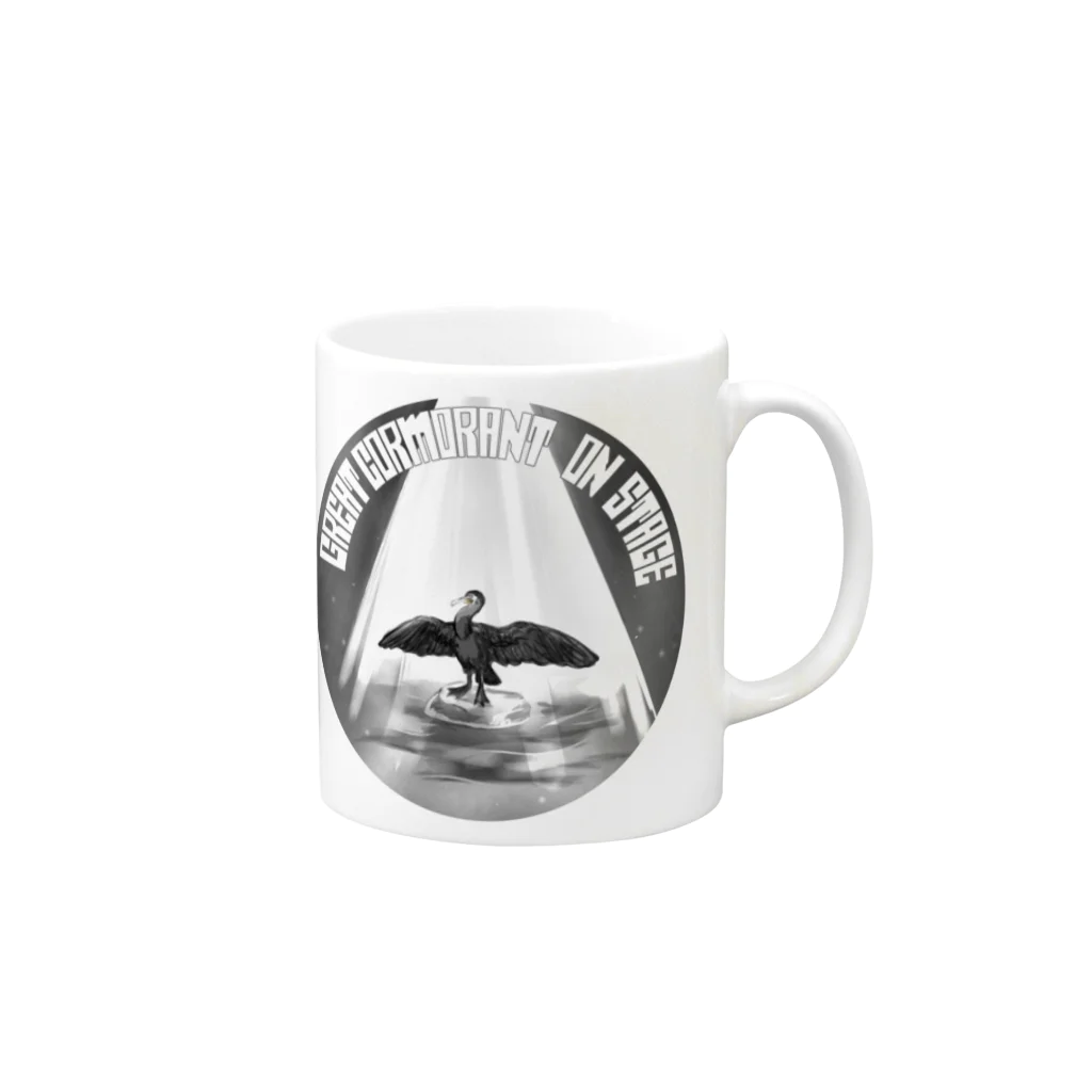 ねこ探知機のカワウ on stage Mug :right side of the handle