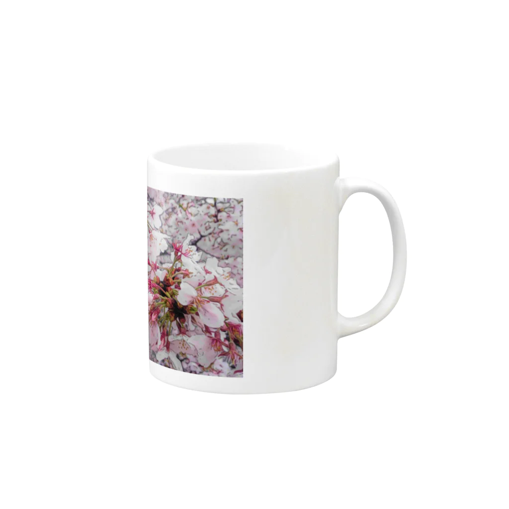 おもちのさくら Mug :right side of the handle