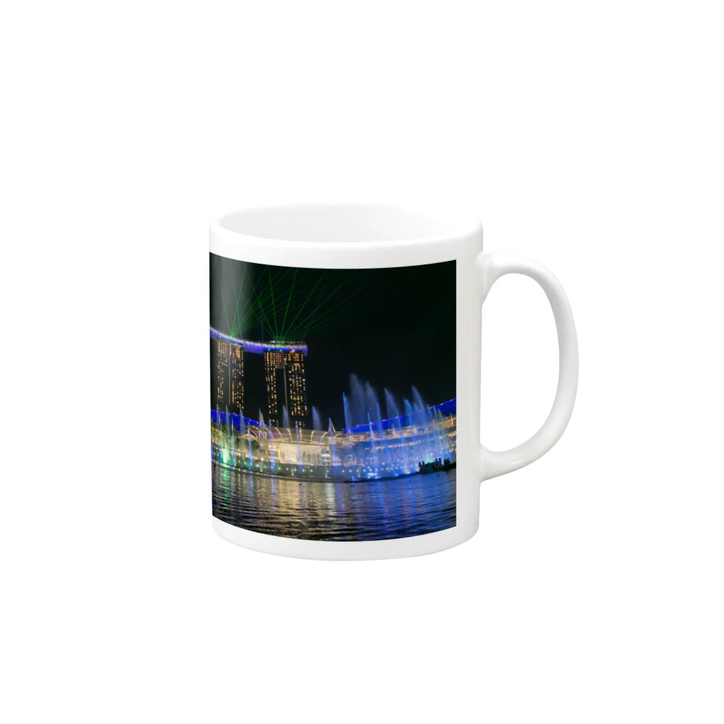 DIABOLOのシンガポール　夜景 Mug :right side of the handle