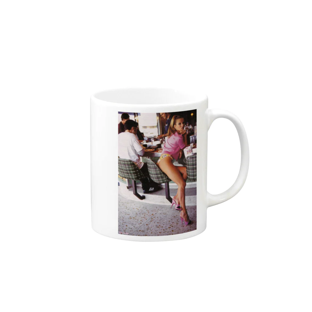 KAGETSU_creatorのレトロガール Mug :right side of the handle