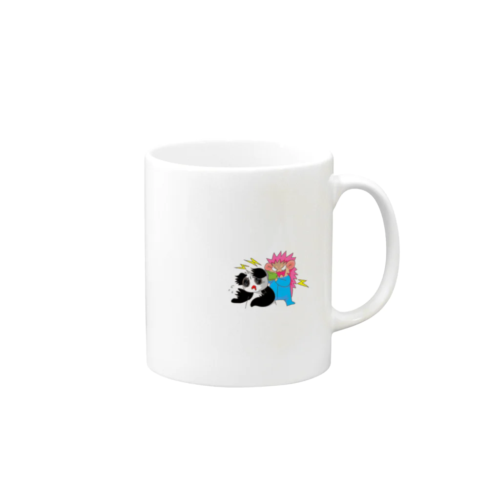 さちあきのおみせのシローさんとハリーさん（褐） Mug :right side of the handle