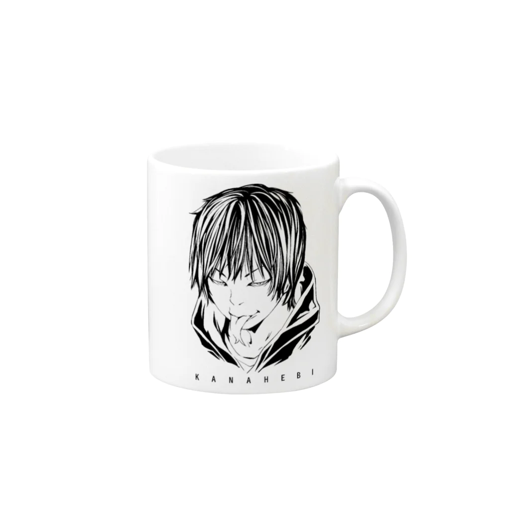 かなへびショップのかなへびマグB Mug :right side of the handle