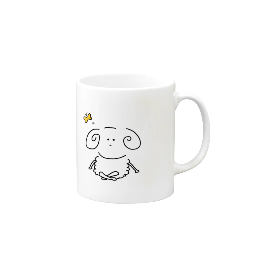 ちゃその仰ぐ羊くん Mug :right side of the handle