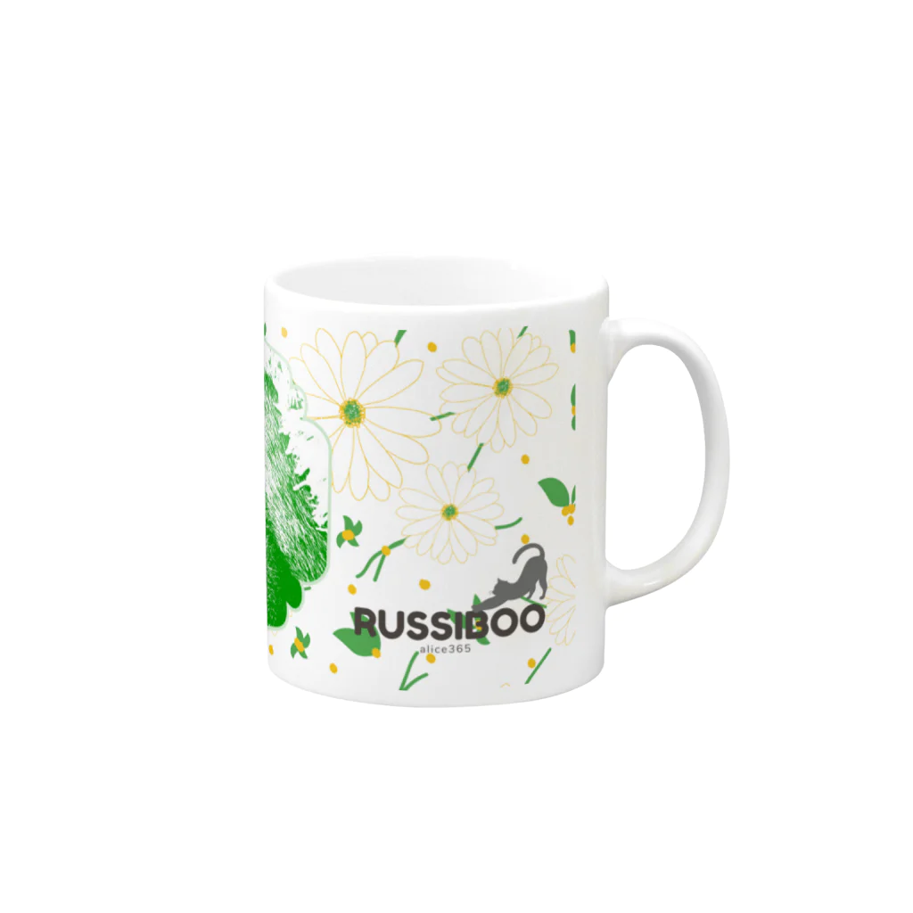 russibooのalice_flower Mug :right side of the handle