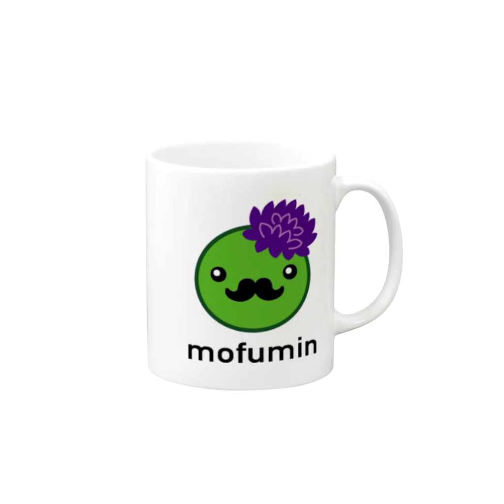 Mikuy_Flowerのモフミン　パパモフ（LIMITED） Mug :right side of the handle