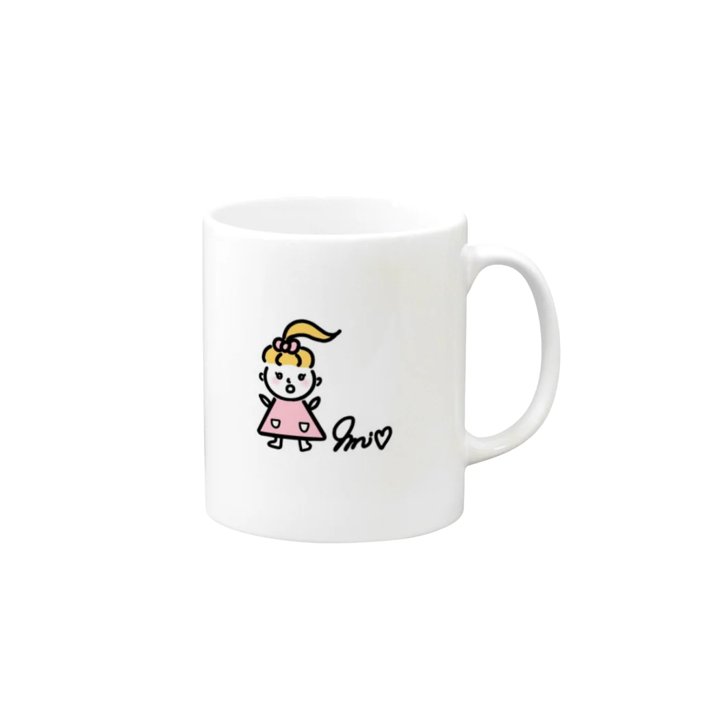 9mi.のみちゃんグッズ2 Mug :right side of the handle