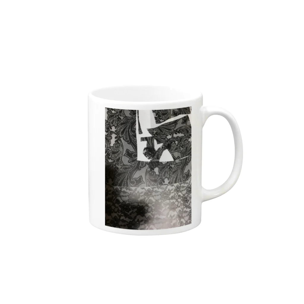 The Mineral Blueのtcecceout@ナビ Mug :right side of the handle