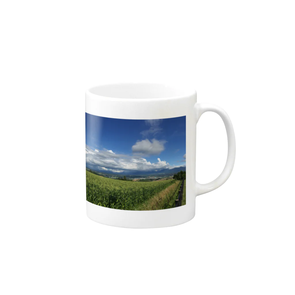 mechkuriの流れていく入道雲 Mug :right side of the handle