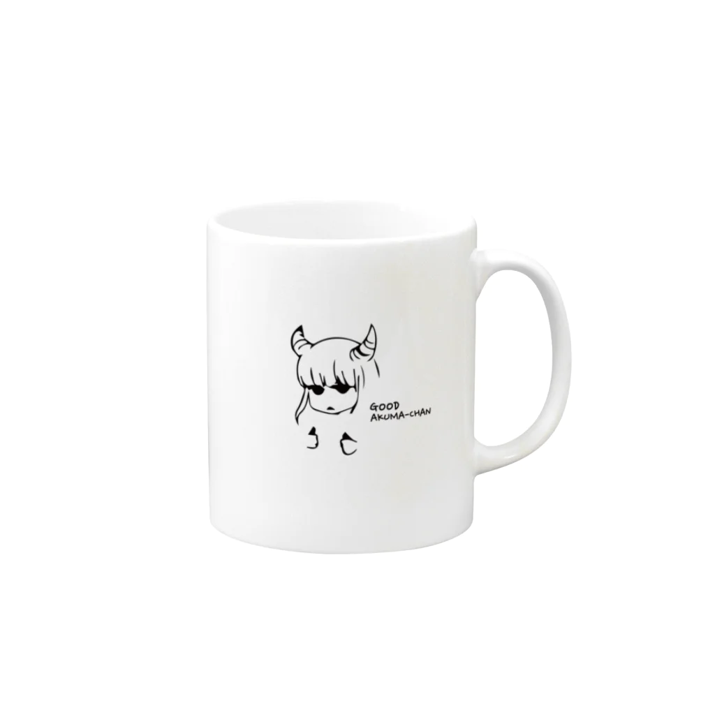 Healthy Creamのグッドアクマちゃん Mug :right side of the handle