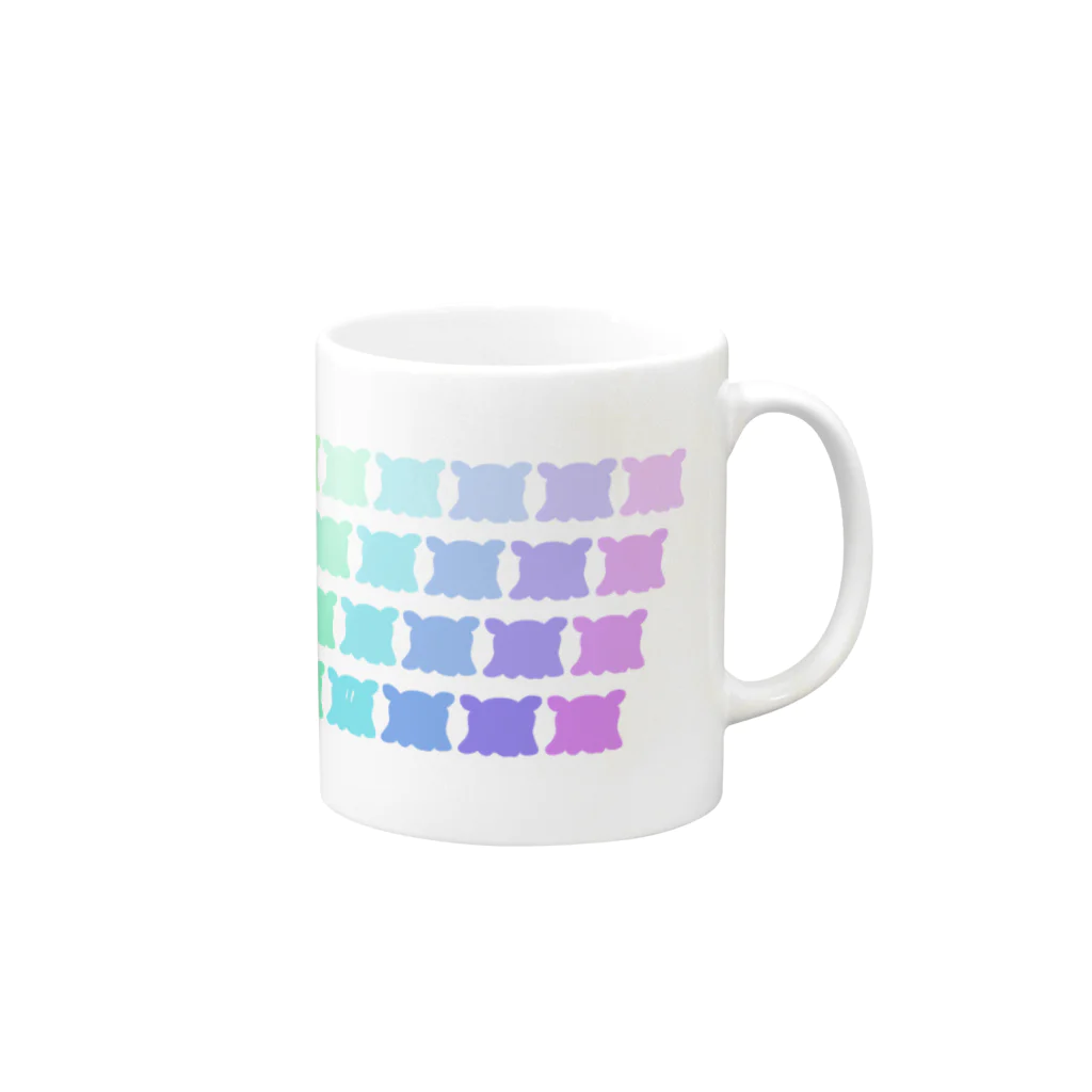 wktkライブ公式グッズショップの-ifｰレインボーめんだこ Mug :right side of the handle