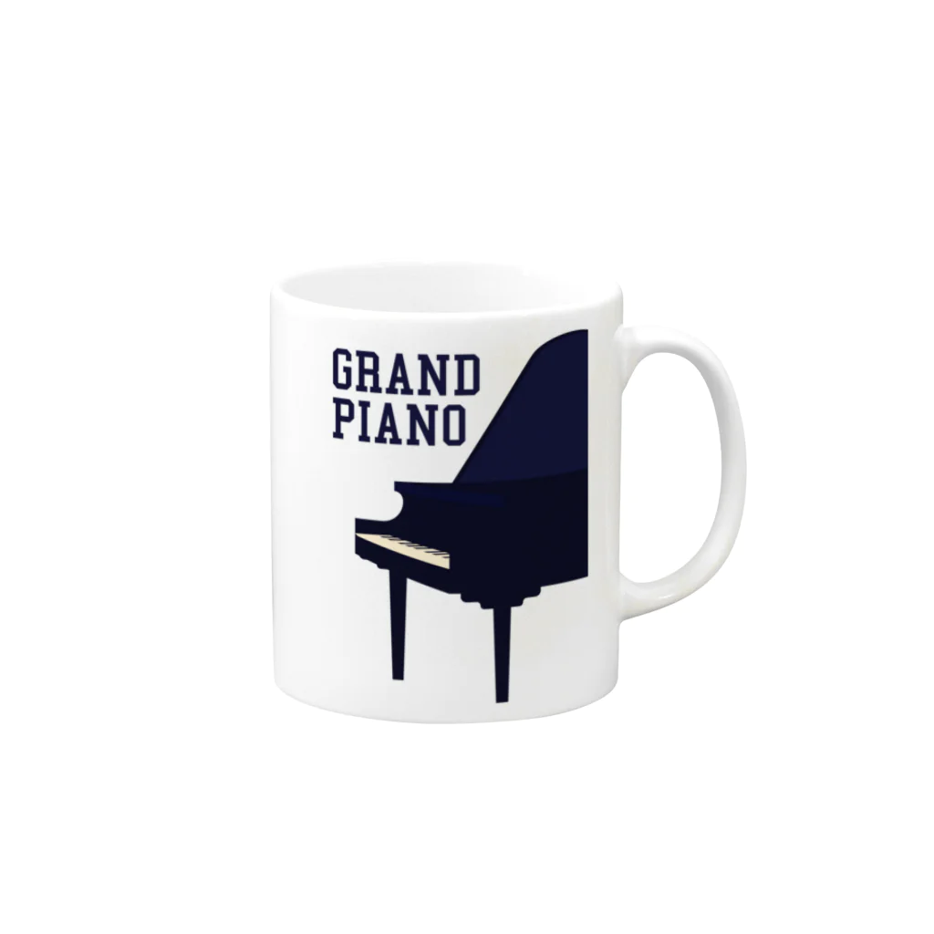 DRIPPEDのGRAND PIANO-グランドピアノ- Mug :right side of the handle