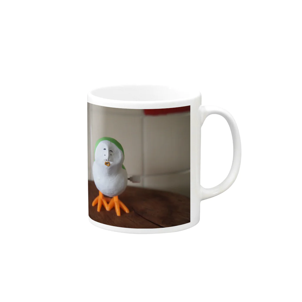 ちぐやのとことこめじろちゃん Mug :right side of the handle