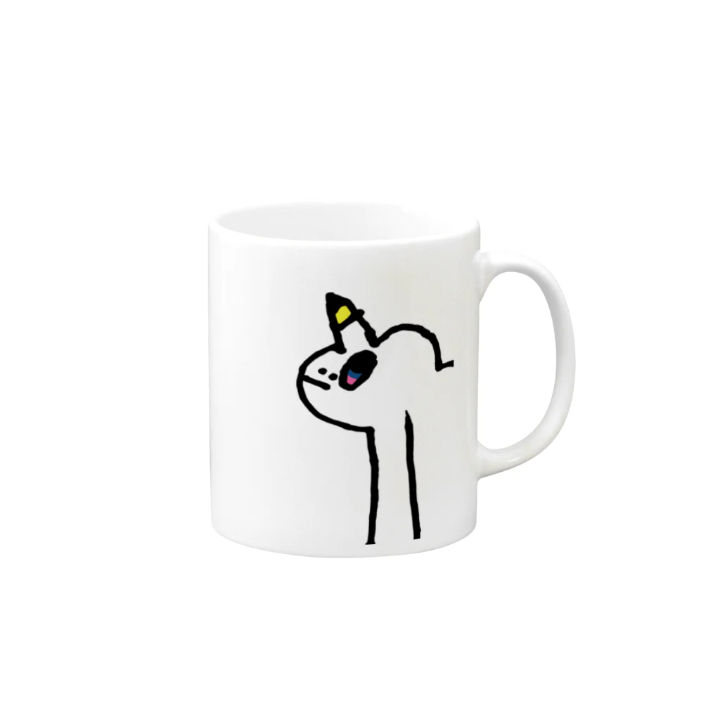 SHINZOKUのあおいのユニコーン Mug :right side of the handle