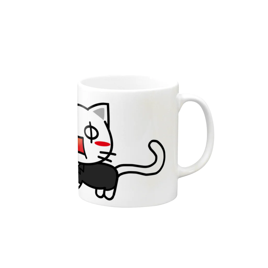 山猫たま@もみねこ堂のもみねこタマグッズ１ Mug :right side of the handle