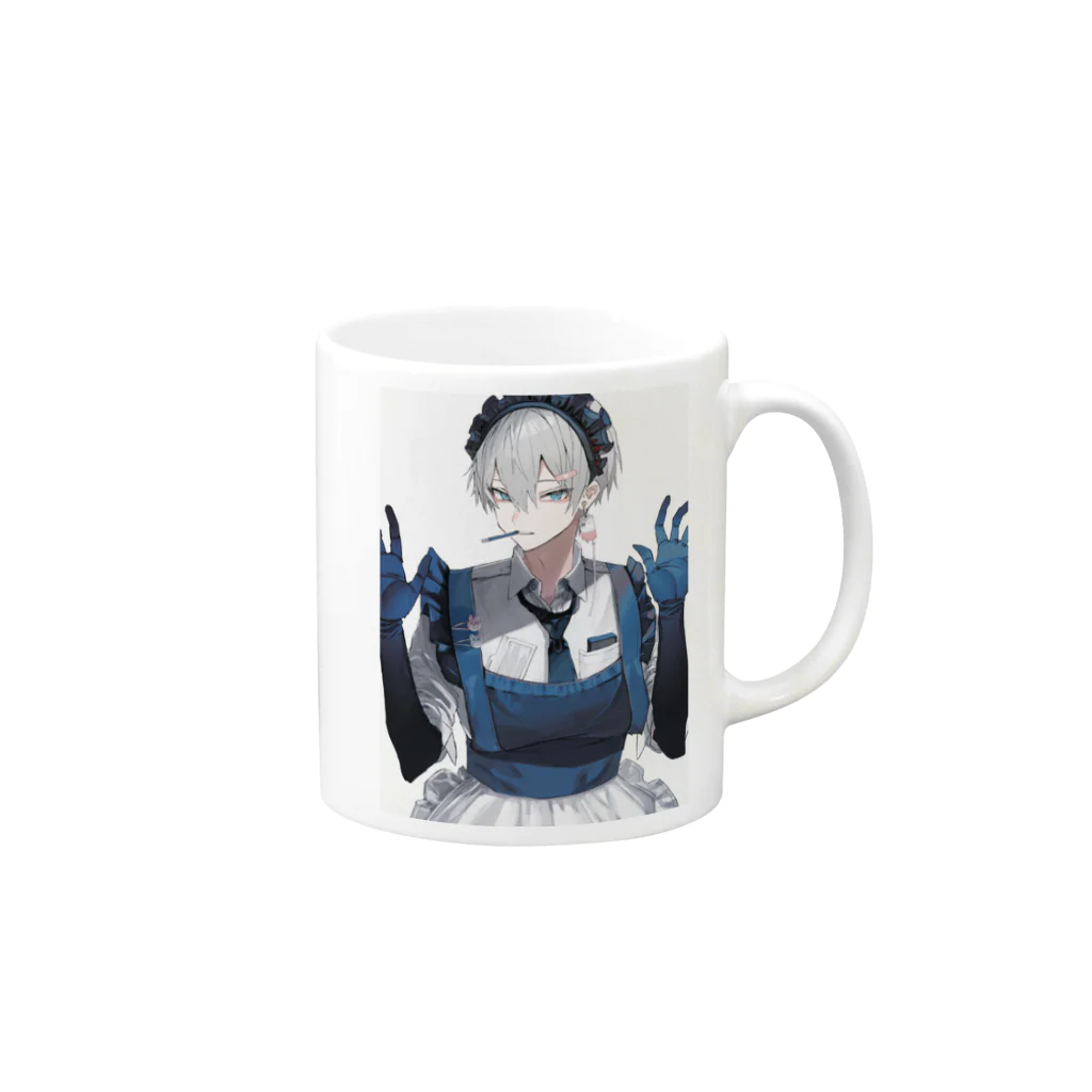 さくしゃ2の学園祭をサボっている男 Mug :right side of the handle