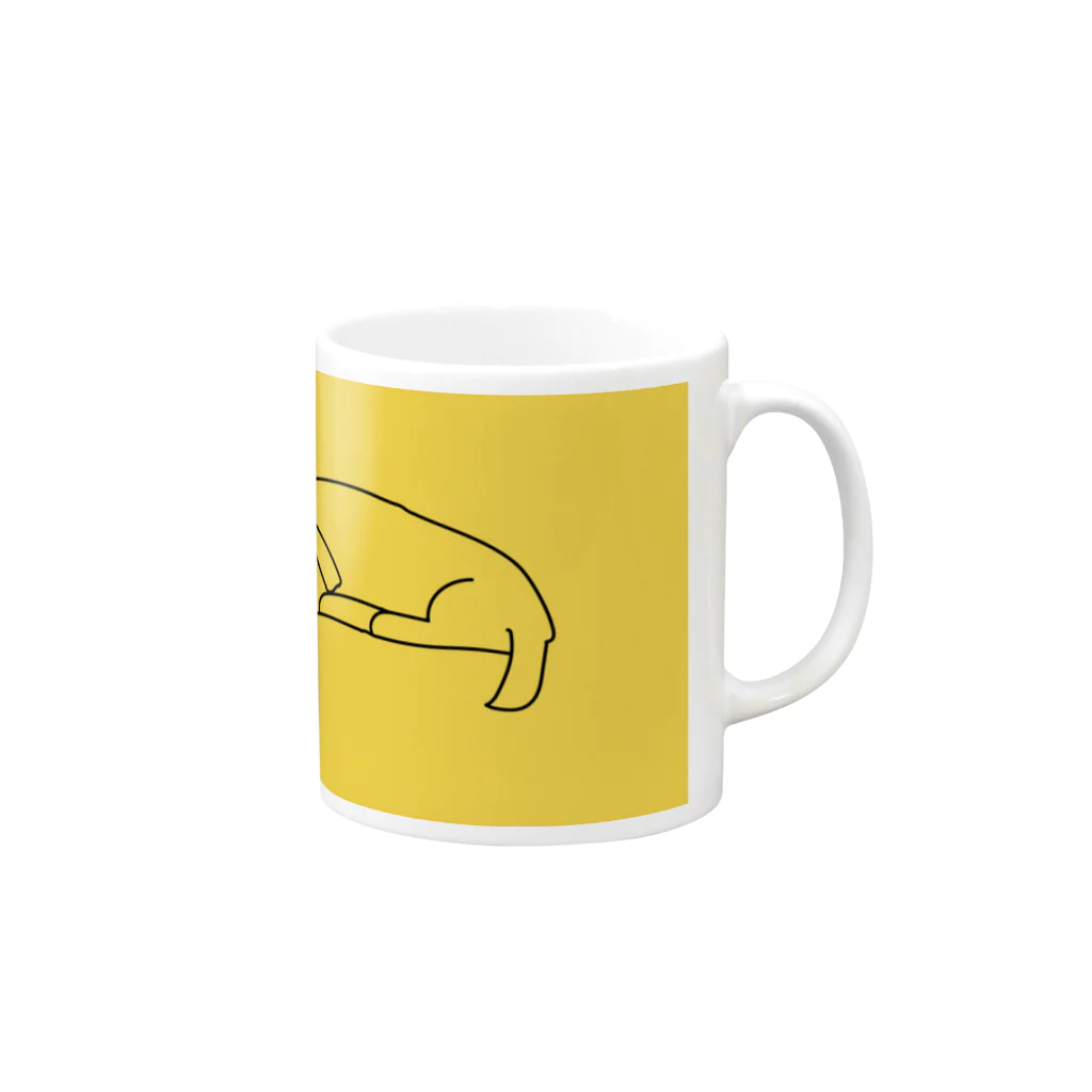 カカオのゴールデンレトリバー Mug :right side of the handle