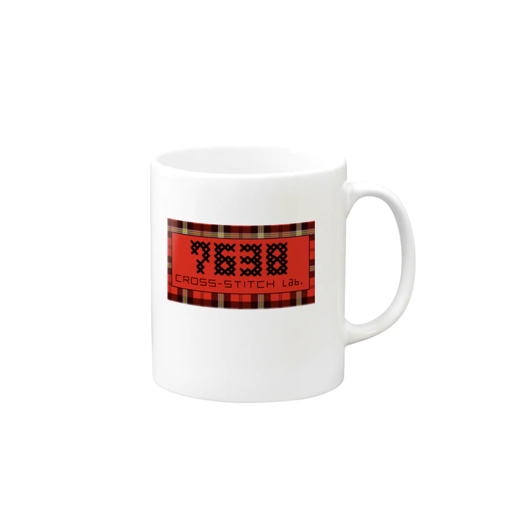 7638の7638ロゴ Mug :right side of the handle