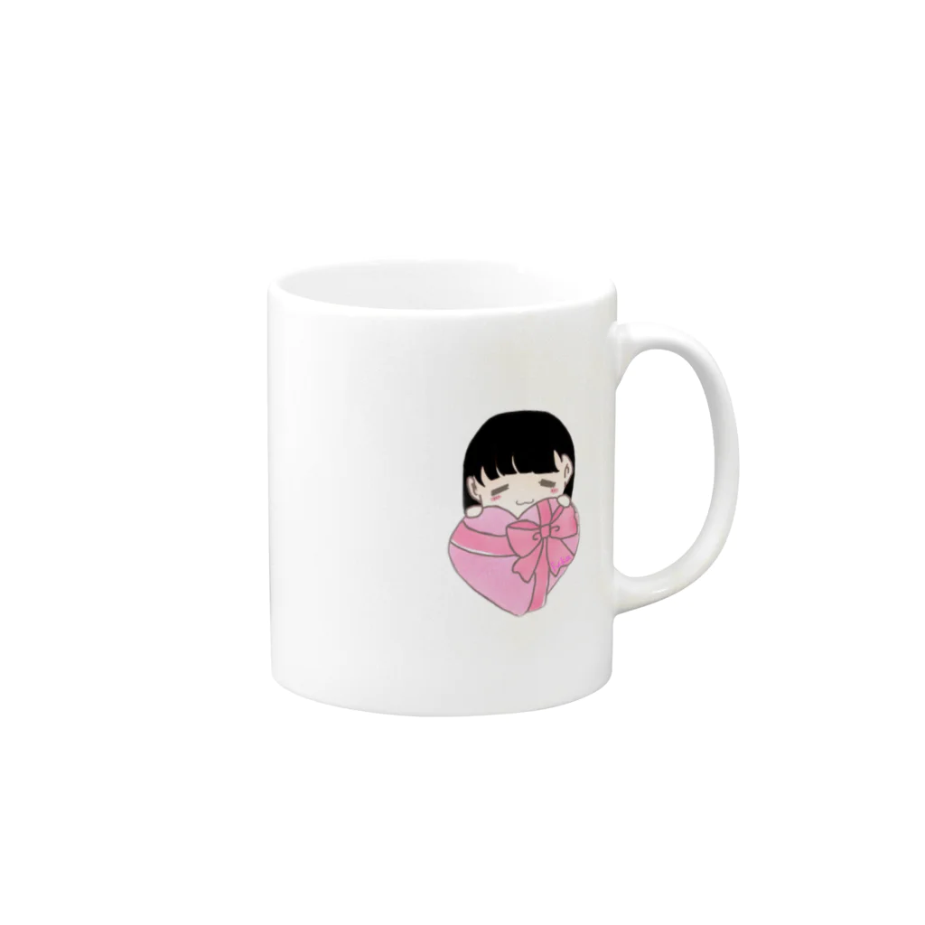 ふうか🎀ミスiD2021のぷうちゃん　 Mug :right side of the handle