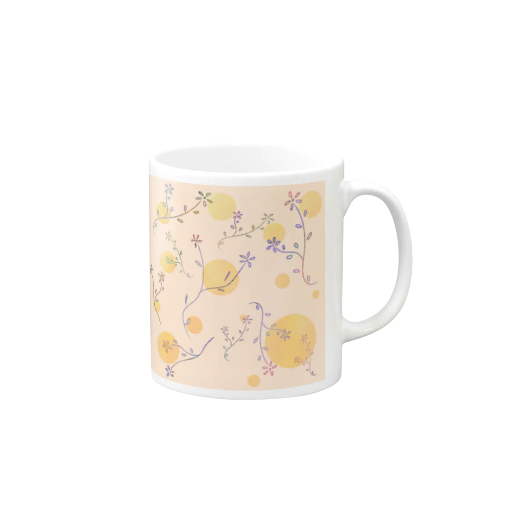 Lily bird（リリーバード）のパステル草花 Mug :right side of the handle