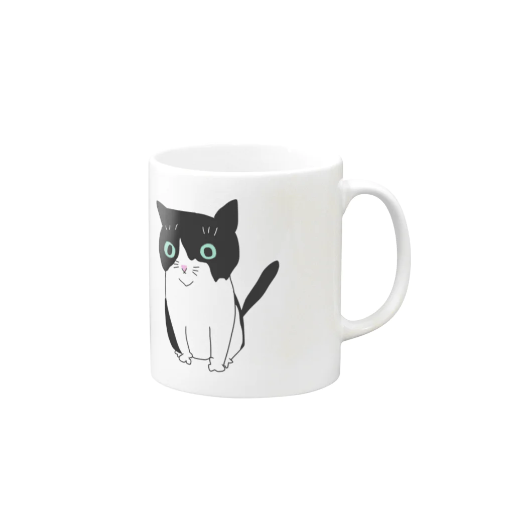 Aoiro-13のももちゃん Mug :right side of the handle