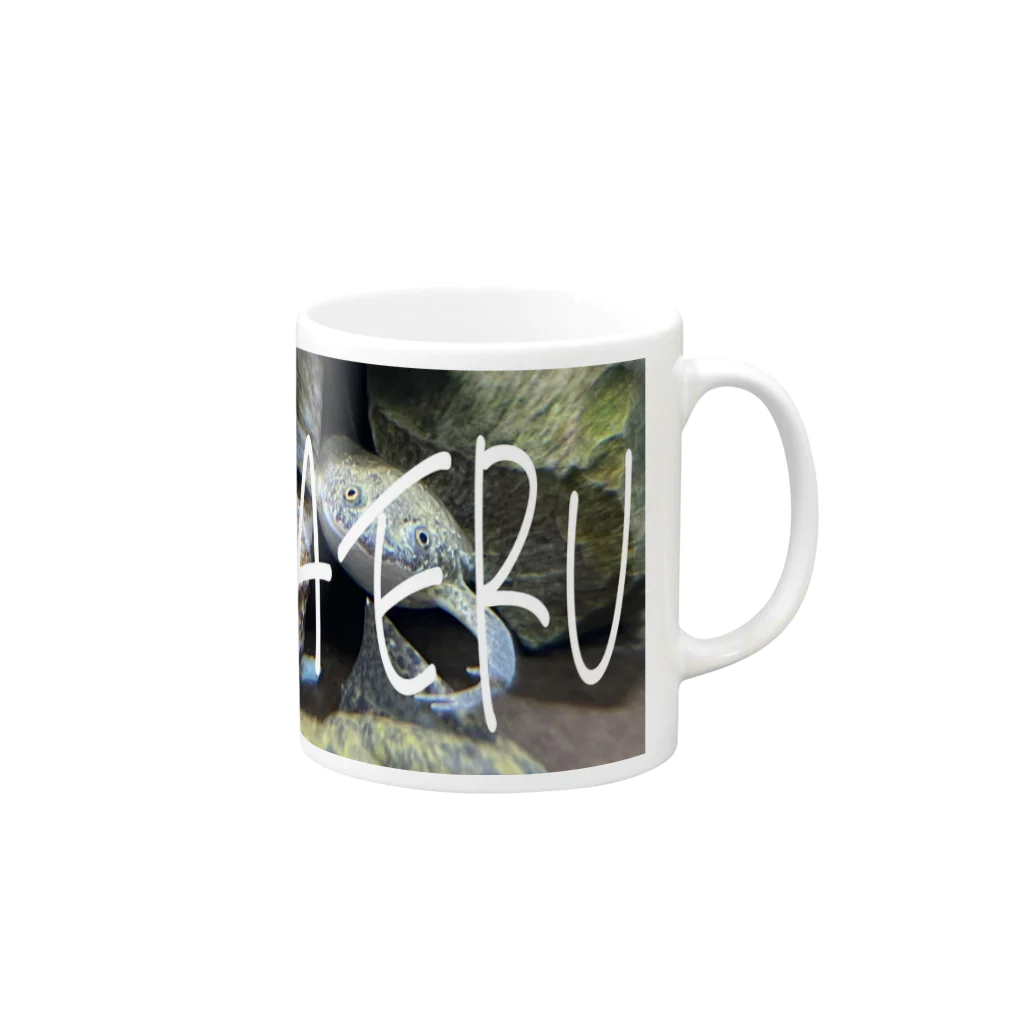 MI666のKAERU Mug :right side of the handle