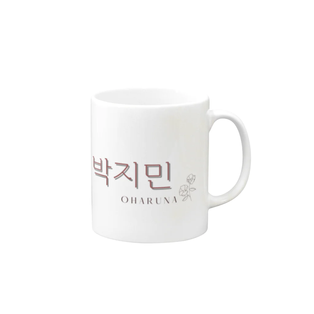 OHARUNAꕤ*.ﾟのBTS 박지민（パク・ジミン）マグカップ Mug :right side of the handle