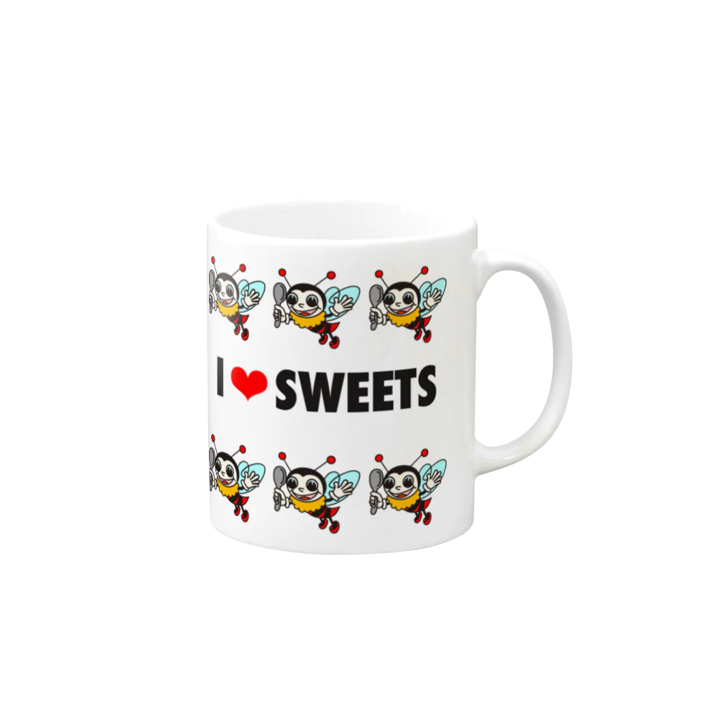 BuddyのI love sweets ! BuddyBee Mug :right side of the handle