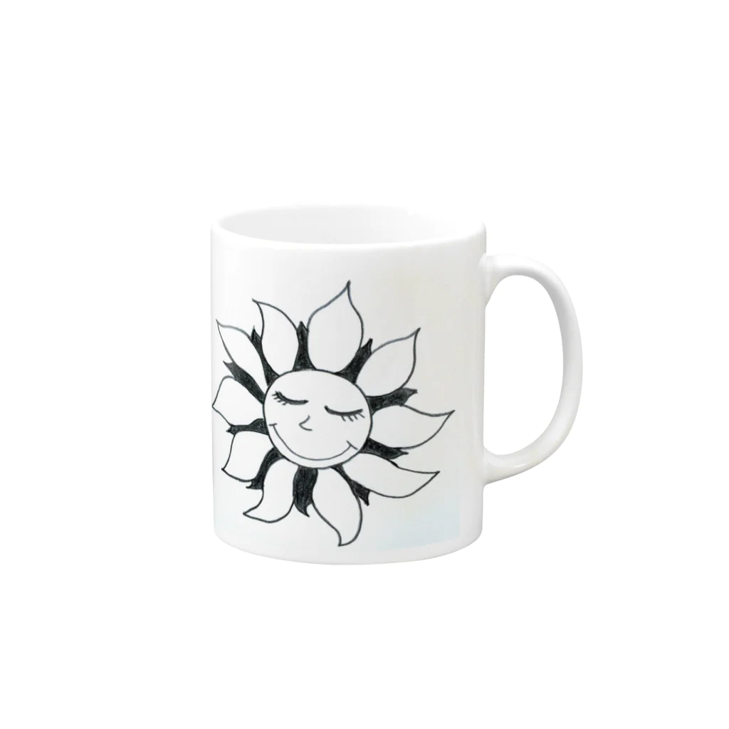 ninepeachのSleeping Sunshine Mug :right side of the handle