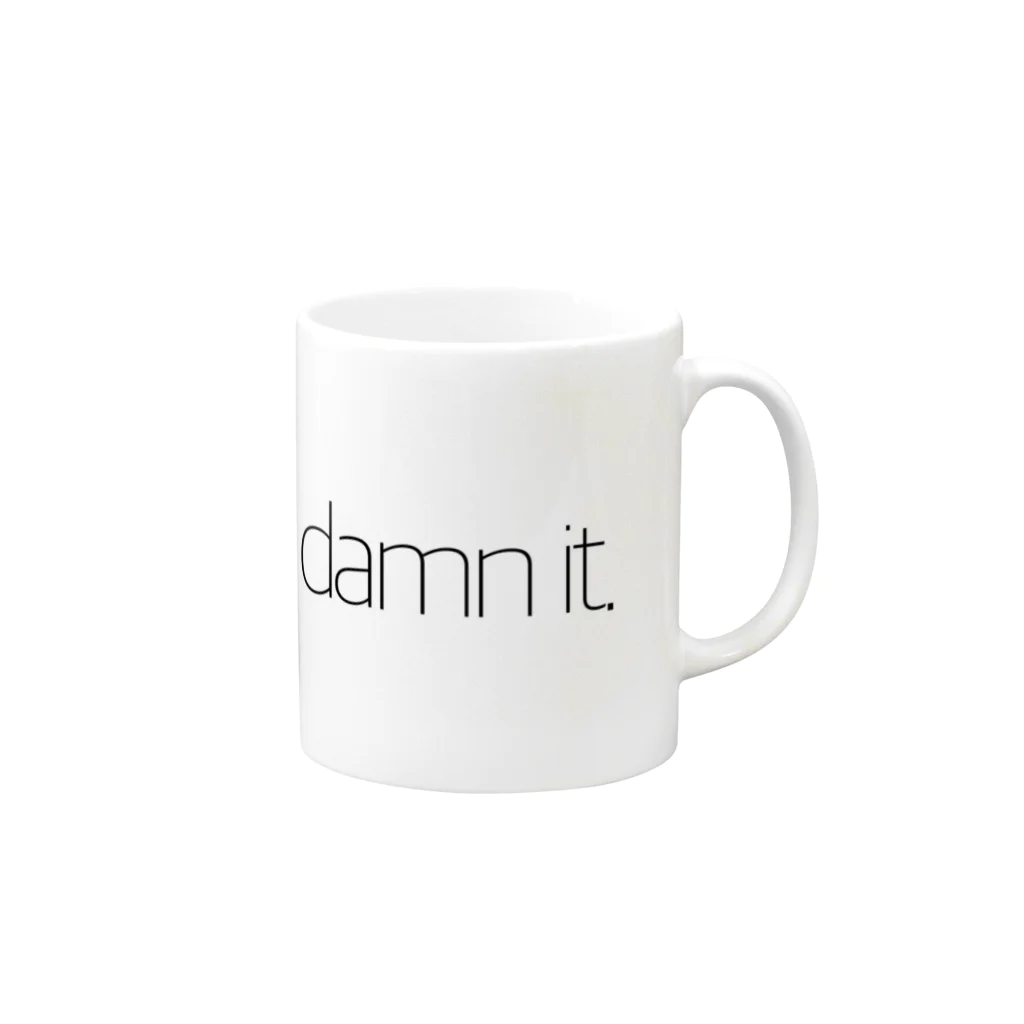 damn it.のdamn it. Mug :right side of the handle